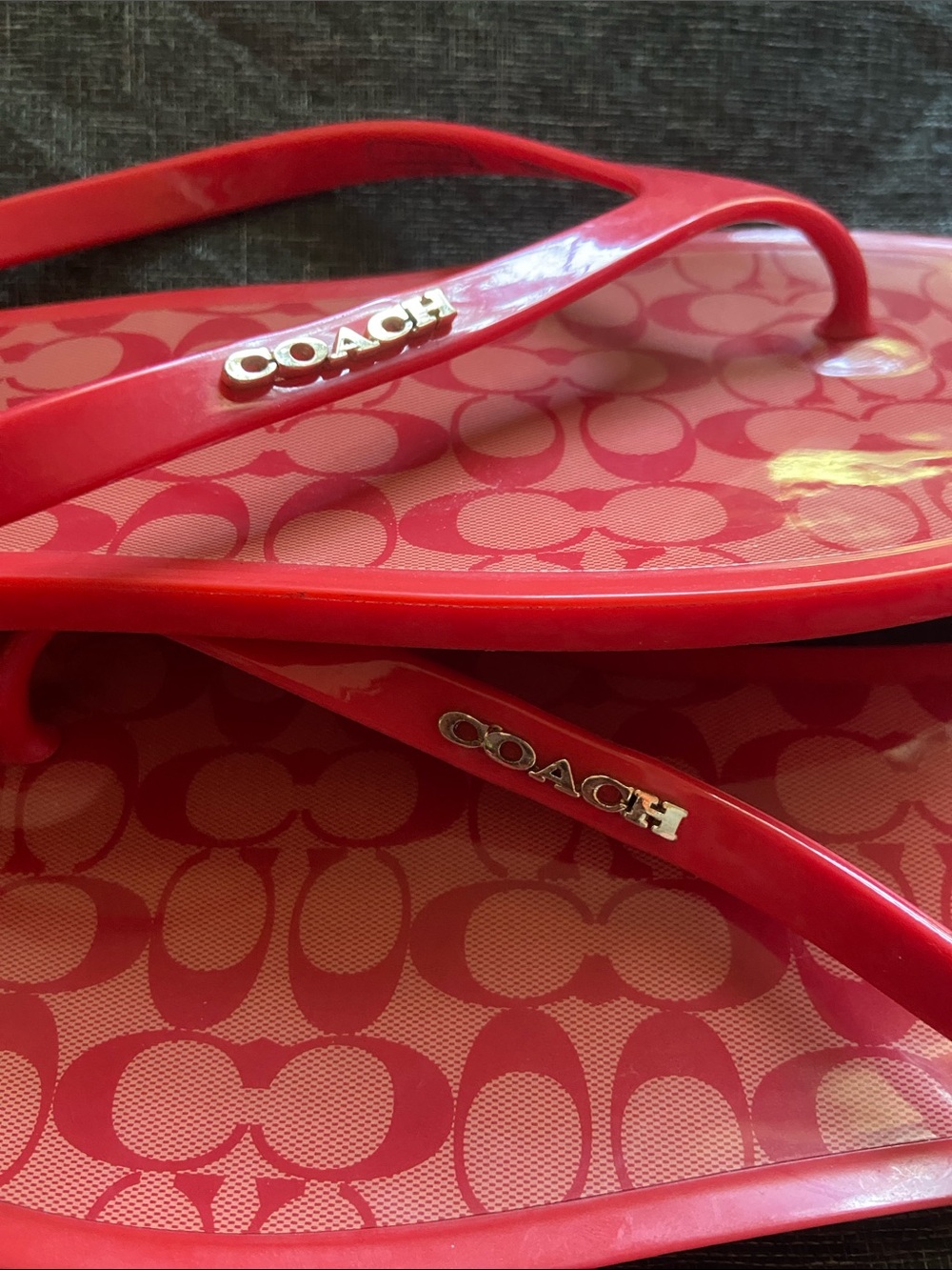 Coach Lyra Signature Jelly Flip Flop Sandals size 10 - Picture 2 of 3